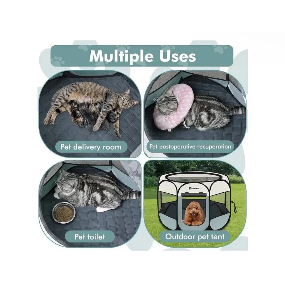 Dog Cat Playpen Indoor Outdoor for Puppy Pet Dogs Cat Travel and Recovery Aft...